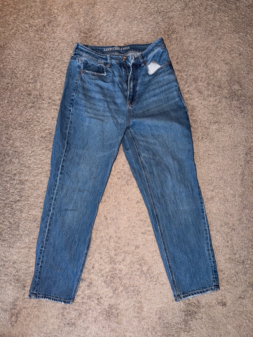 American Eagle Outfitters Relaxed Boyfriend Jeans - Blue Denim
